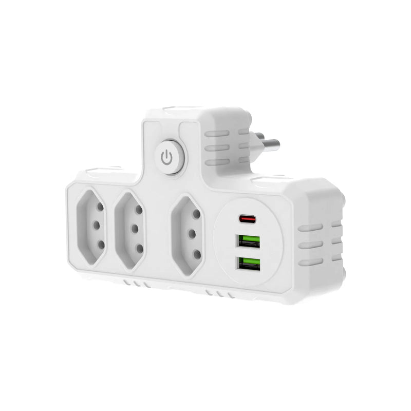 Tomada de extensão, extensão de energia, tomada USB, filtro de linha de tomada, tomadas elétricas Regua, extensão elétrica, 110-220 V, 10 A