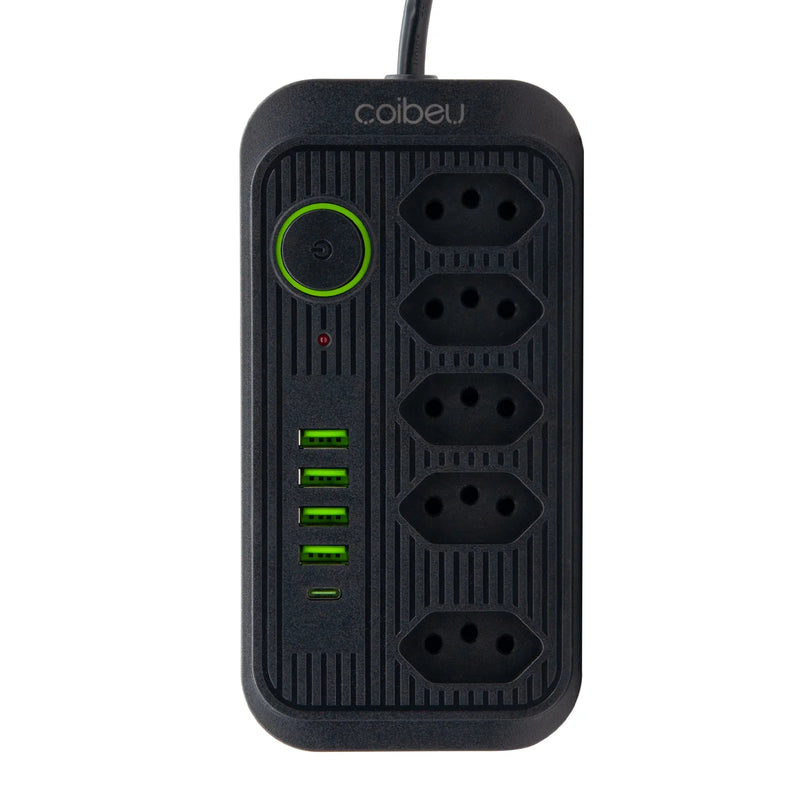 Tomada de extensão, extensão de energia, tomada USB, filtro de linha de tomada, tomadas elétricas Regua, extensão elétrica, 110-220 V, 10 A