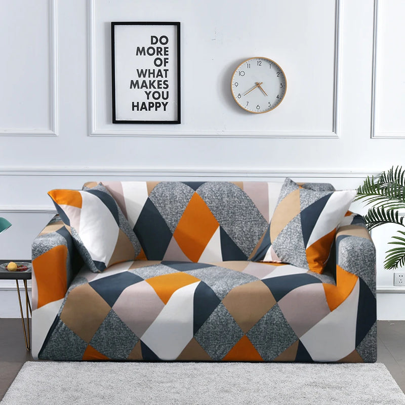 Capa elástica para sofá com estampa de flores, 1 peça, antissujeira, elastano, protetor de móveis para quarto, escritório, sala de estar, decoração de casa