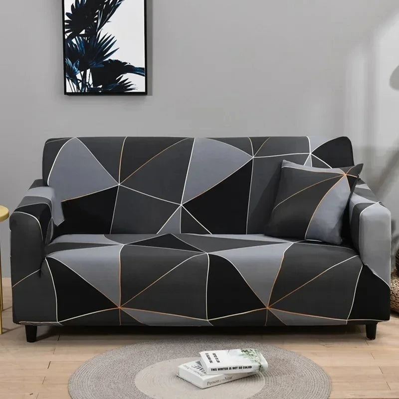Capa elástica para sofá com estampa de flores, 1 peça, antissujeira, elastano, protetor de móveis para quarto, escritório, sala de estar, decoração de casa