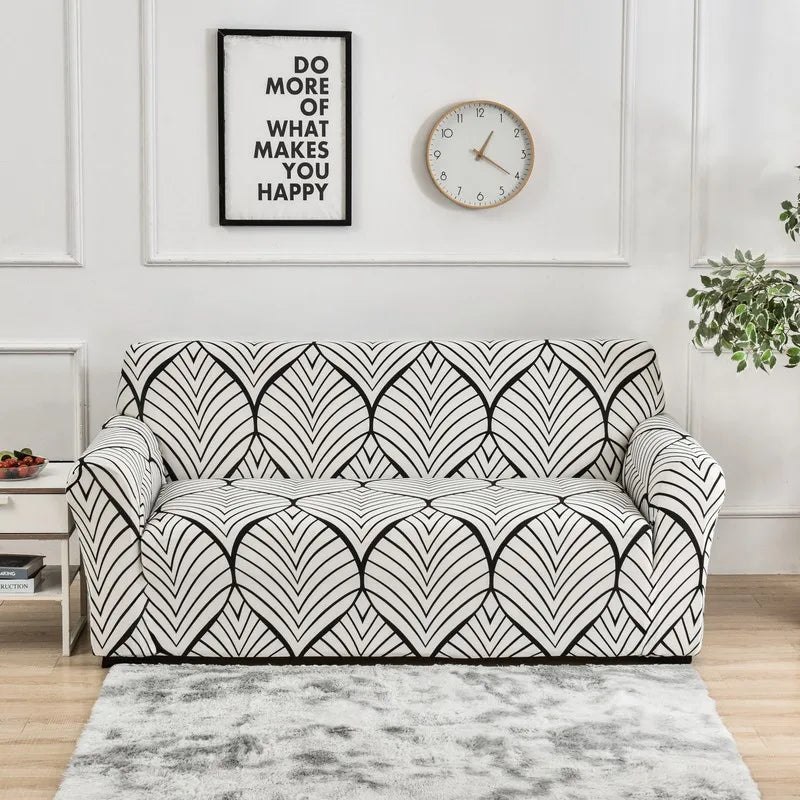 Capa elástica para sofá com estampa de flores, 1 peça, antissujeira, elastano, protetor de móveis para quarto, escritório, sala de estar, decoração de casa