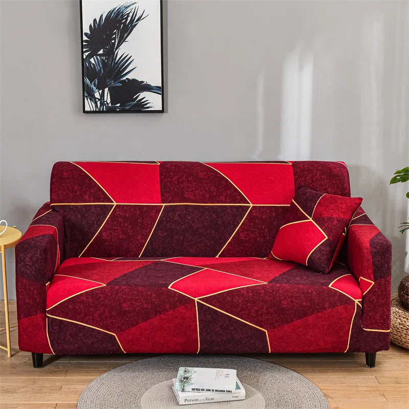 Capa elástica para sofá com estampa de flores, 1 peça, antissujeira, elastano, protetor de móveis para quarto, escritório, sala de estar, decoração de casa