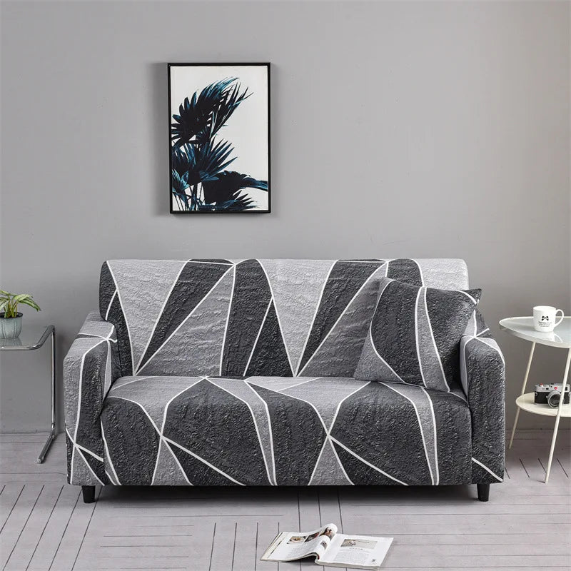 Capa elástica para sofá com estampa de flores, 1 peça, antissujeira, elastano, protetor de móveis para quarto, escritório, sala de estar, decoração de casa