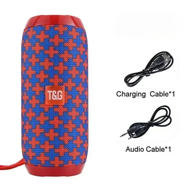 Alto-falante portátil sem fio compatível com Bluetooth, subwoofer, alto-falante à prova d'água para ambientes externos, suporte estéreo surround, rádio FM