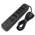 Tomada de extensão, extensão de energia, tomada USB, filtro de linha de tomada, tomadas elétricas Regua, extensão elétrica, 110-220 V, 10 A