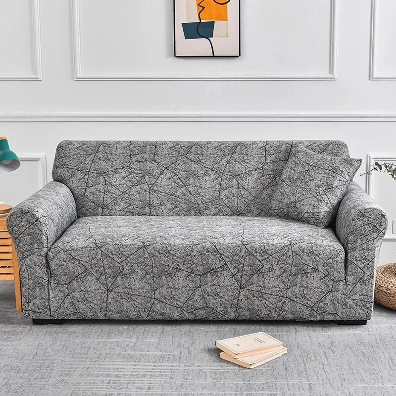Capa elástica para sofá com estampa de flores, 1 peça, antissujeira, elastano, protetor de móveis para quarto, escritório, sala de estar, decoração de casa