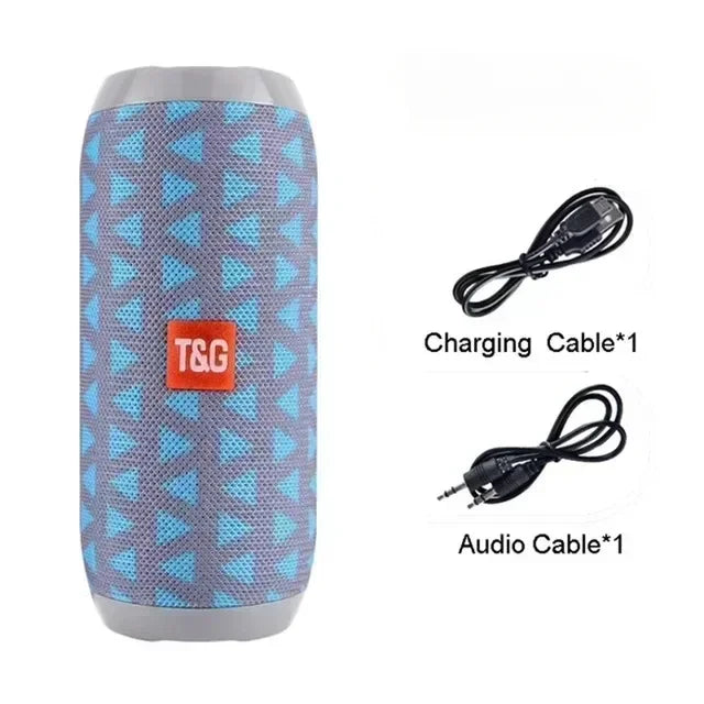 Alto-falante portátil sem fio compatível com Bluetooth, subwoofer, alto-falante à prova d'água para ambientes externos, suporte estéreo surround, rádio FM