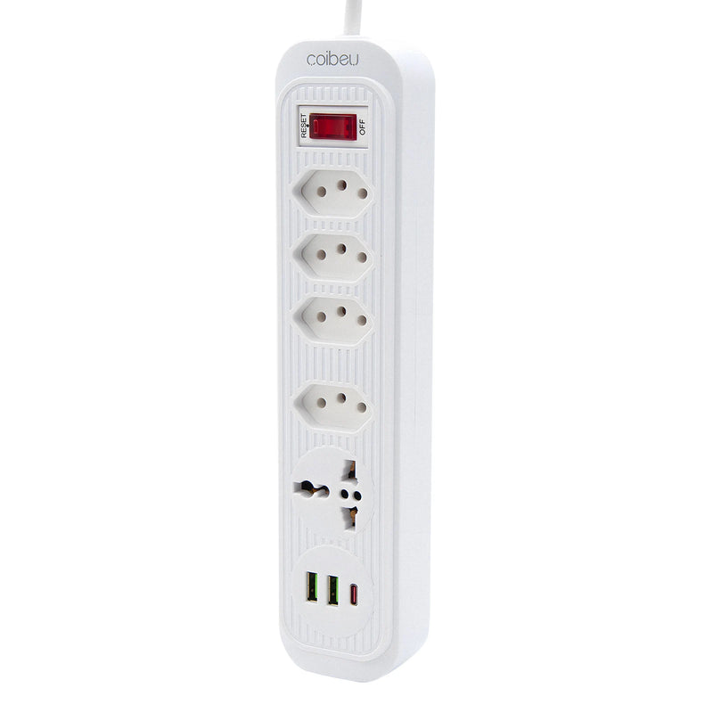 Tomada de extensão, extensão de energia, tomada USB, filtro de linha de tomada, tomadas elétricas Regua, extensão elétrica, 110-220 V, 10 A