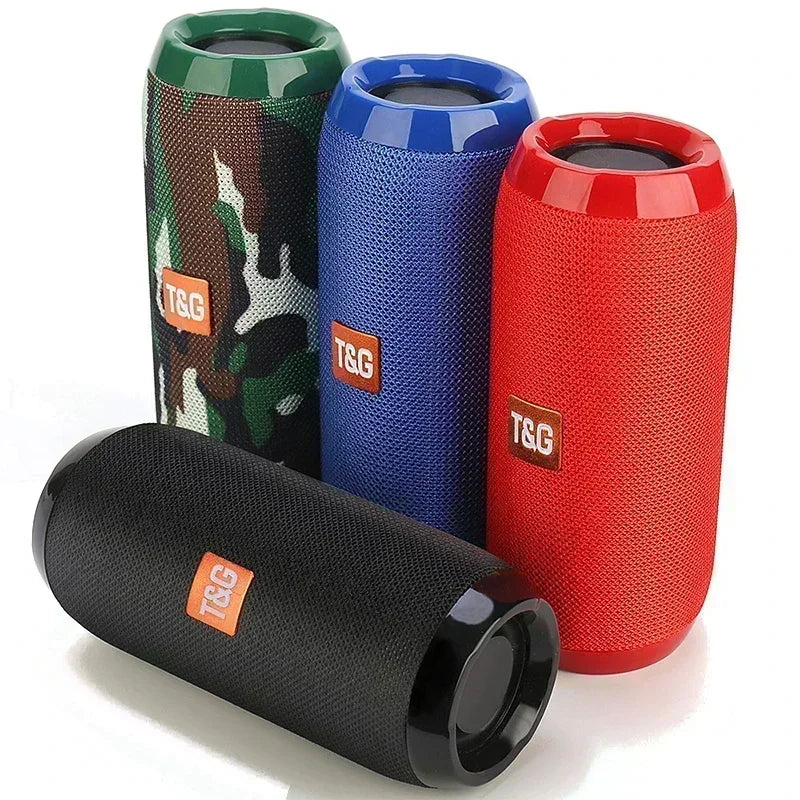 Alto-falante portátil sem fio compatível com Bluetooth, subwoofer, alto-falante à prova d'água para ambientes externos, suporte estéreo surround, rádio FM