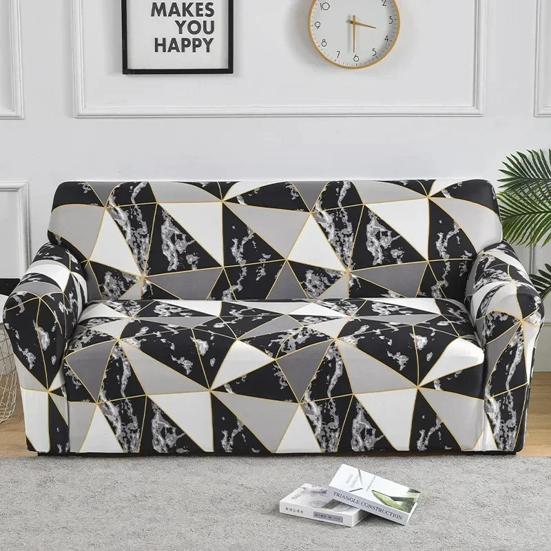 Capa elástica para sofá com estampa de flores, 1 peça, antissujeira, elastano, protetor de móveis para quarto, escritório, sala de estar, decoração de casa