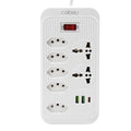 Tomada de extensão, extensão de energia, tomada USB, filtro de linha de tomada, tomadas elétricas Regua, extensão elétrica, 110-220 V, 10 A