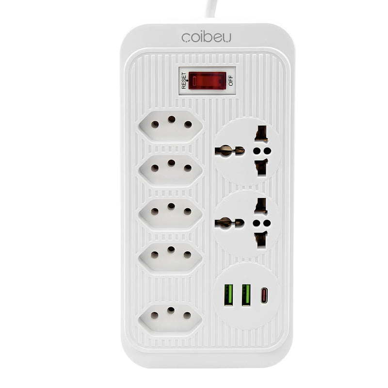 Tomada de extensão, extensão de energia, tomada USB, filtro de linha de tomada, tomadas elétricas Regua, extensão elétrica, 110-220 V, 10 A