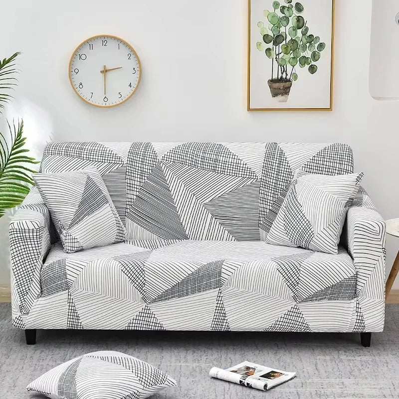 Capa elástica para sofá com estampa de flores, 1 peça, antissujeira, elastano, protetor de móveis para quarto, escritório, sala de estar, decoração de casa