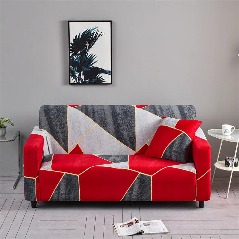 Capa elástica para sofá com estampa de flores, 1 peça, antissujeira, elastano, protetor de móveis para quarto, escritório, sala de estar, decoração de casa