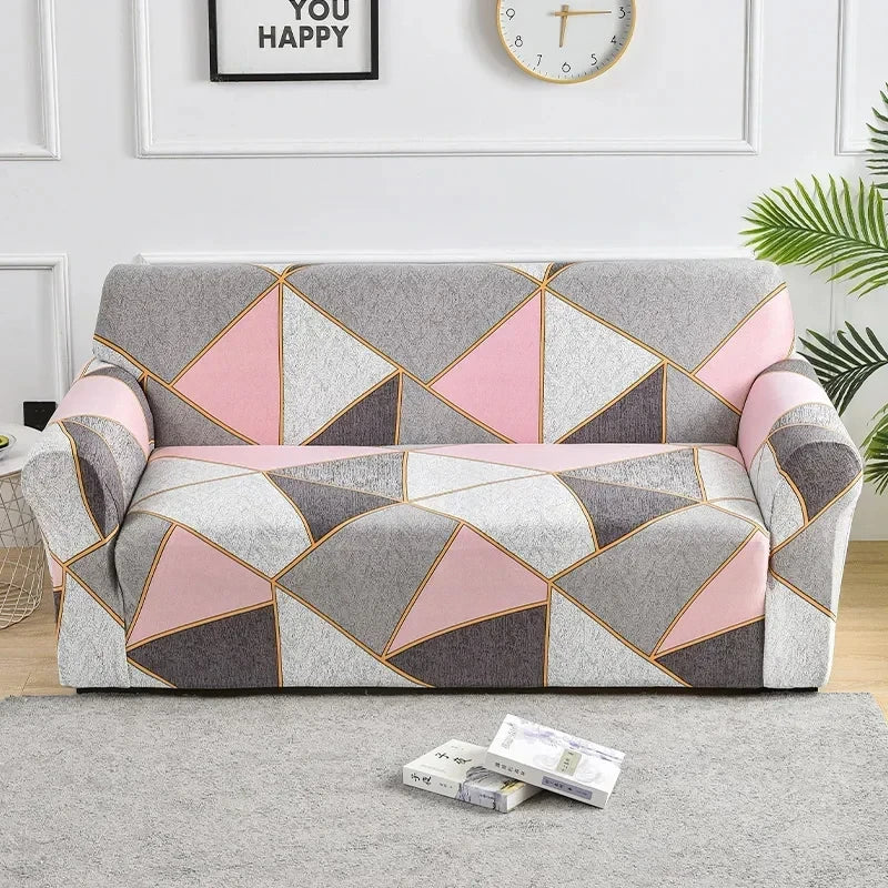 Capa elástica para sofá com estampa de flores, 1 peça, antissujeira, elastano, protetor de móveis para quarto, escritório, sala de estar, decoração de casa